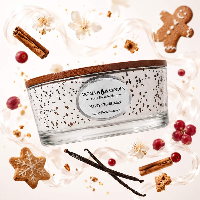 Aroma Candle Happy Chrismast Oval Elegance Aromagyerta